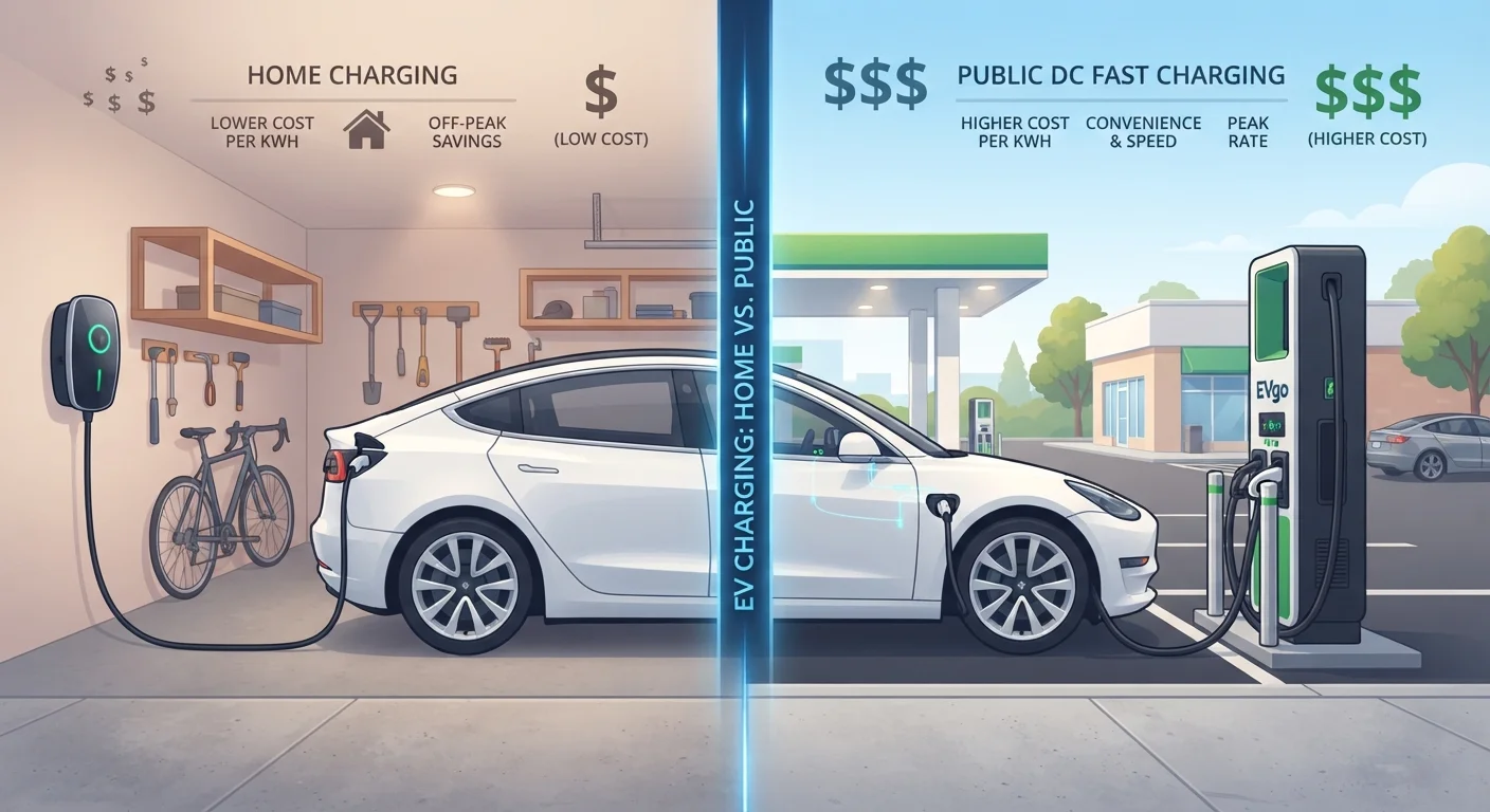 The Real Cost of Charging an EV at Home vs. at Public Stations